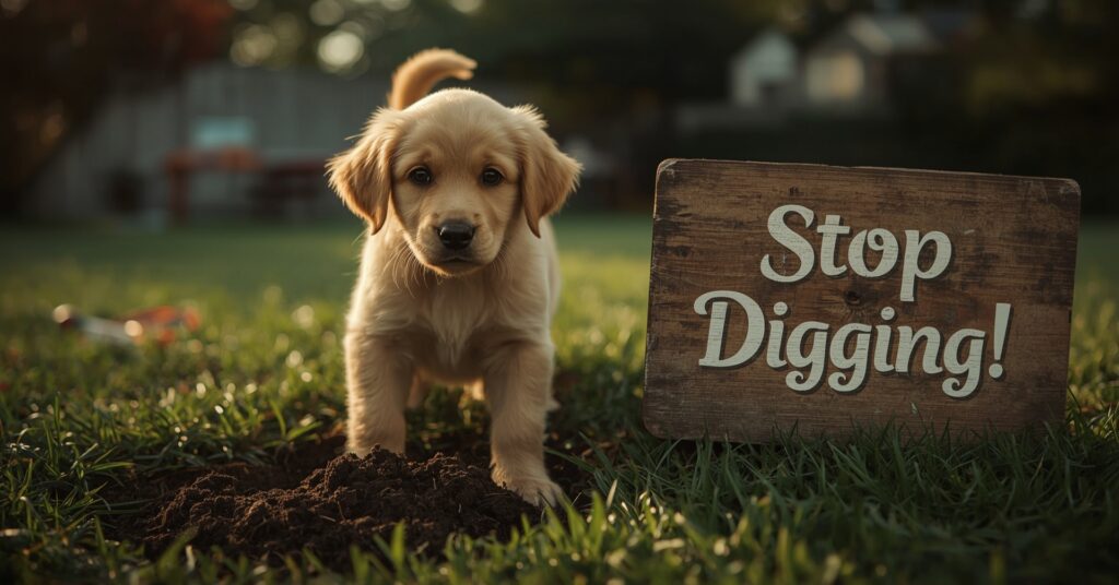how do you stop a dog from digging